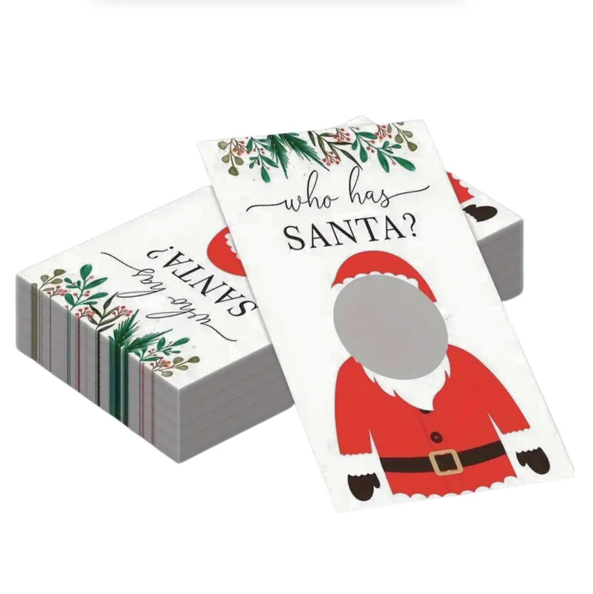 "Who Has Santa?" Scratch Card Party Game