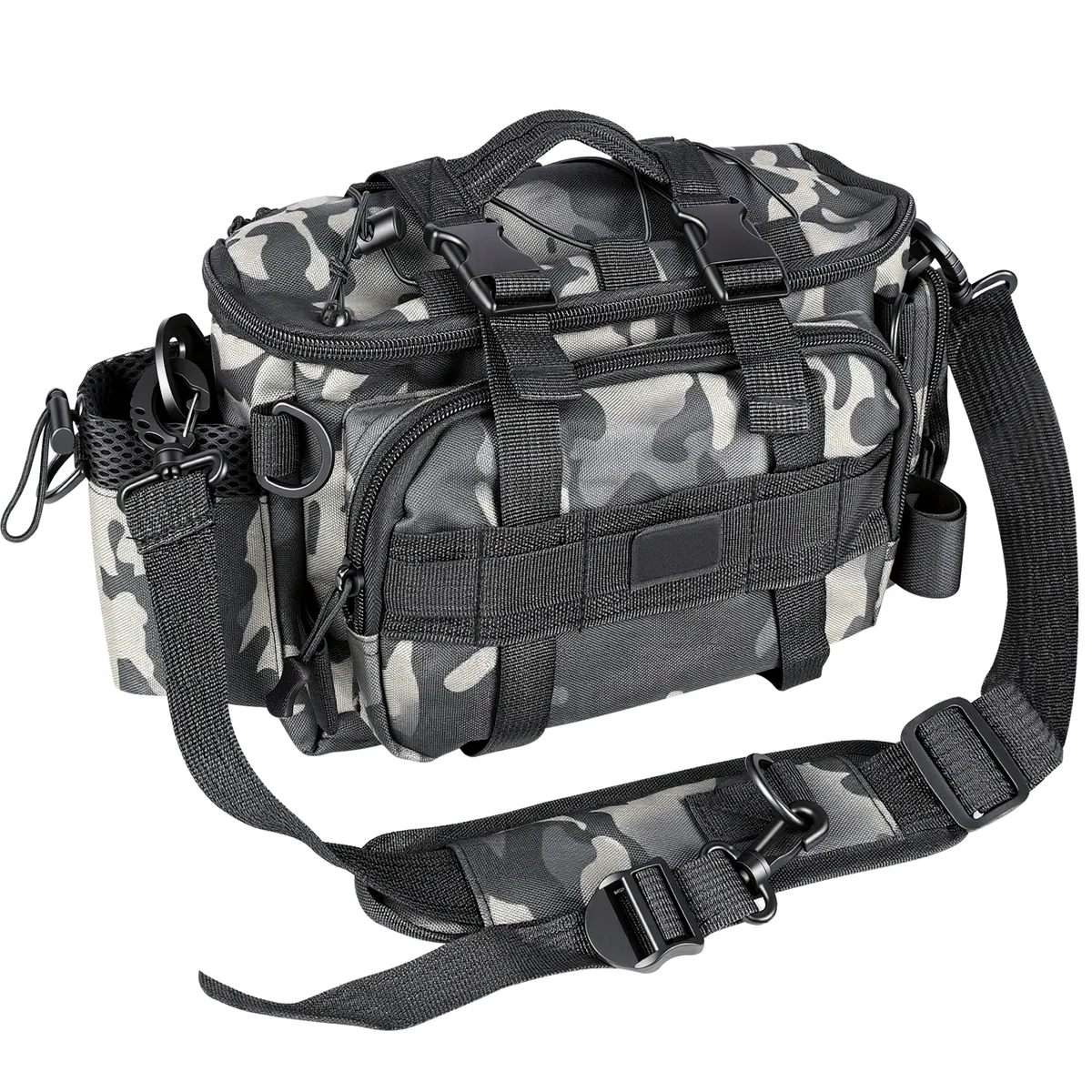 Multifunctional Fishing Tackle Bag Adjustable Waterproof Wear Resistant
