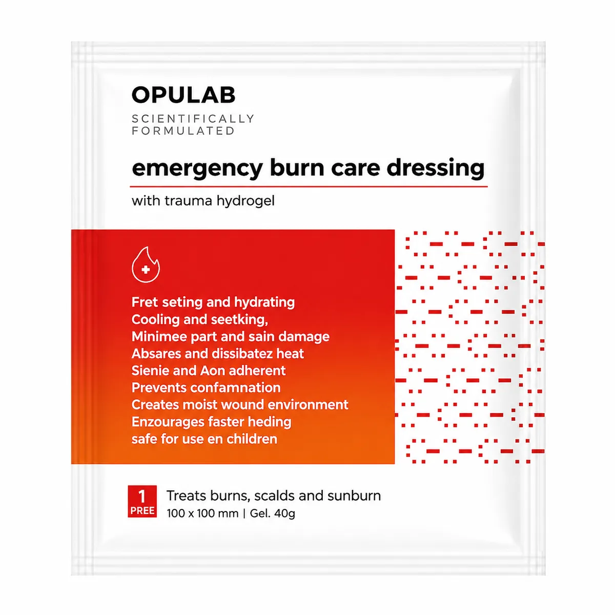 Opulab Emergency Burn Care Dressing 10cm x 10cm 10 Pack