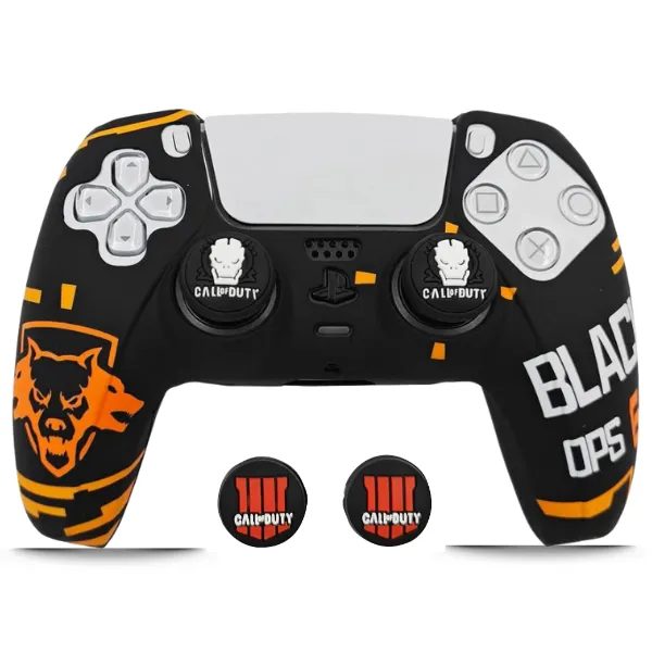 Controller Silicone Cover with 4 Thumb Grips Compatible with PS5- Stealth Camo