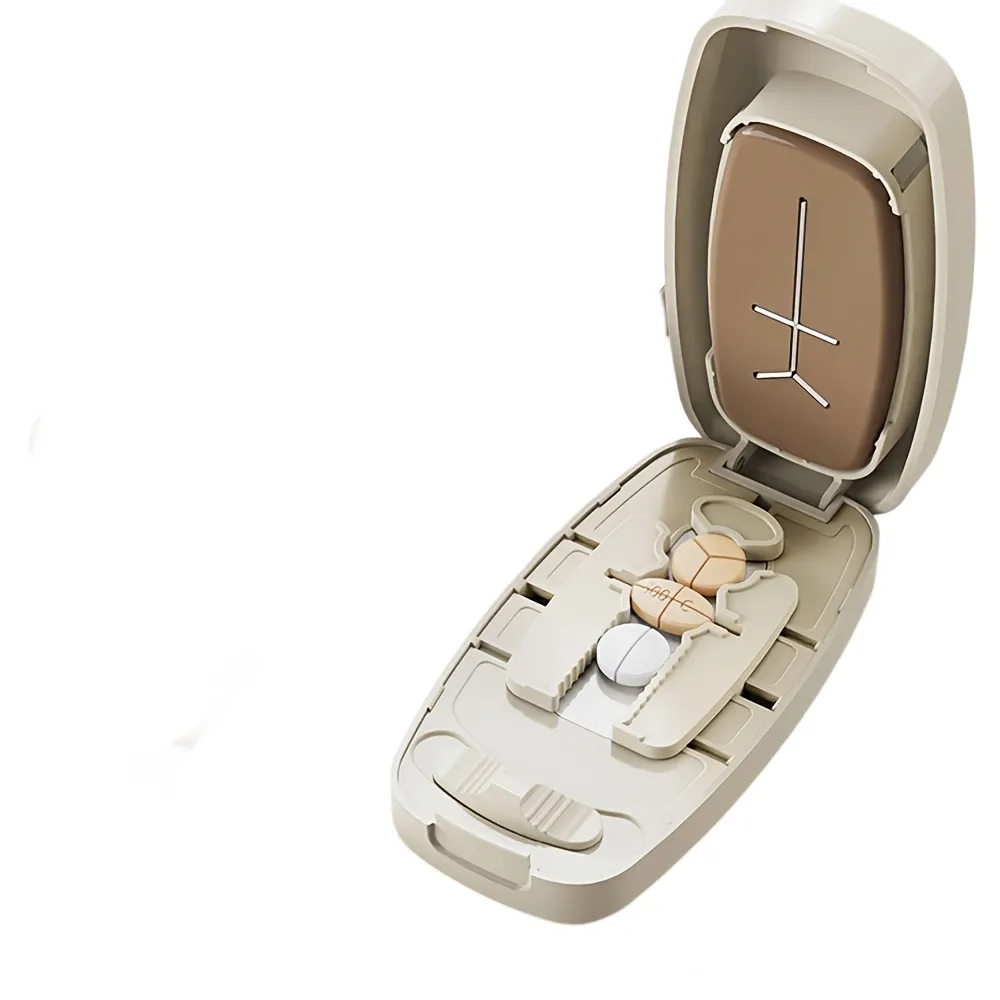 Rectangular Pill Cutter - Multi-Size, Portable for Travel & Daily Use