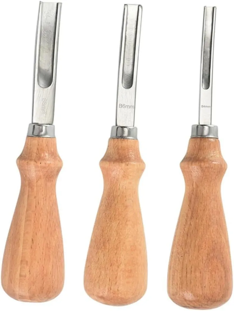 Leather Edge Cutter Set - 3-Piece Tool for Precise Leather Edging French