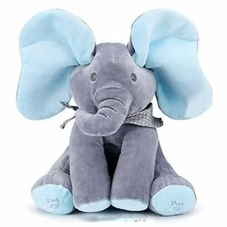 Peek-a-boo Elephant baby Cute Singing Plush Toy - Blue
