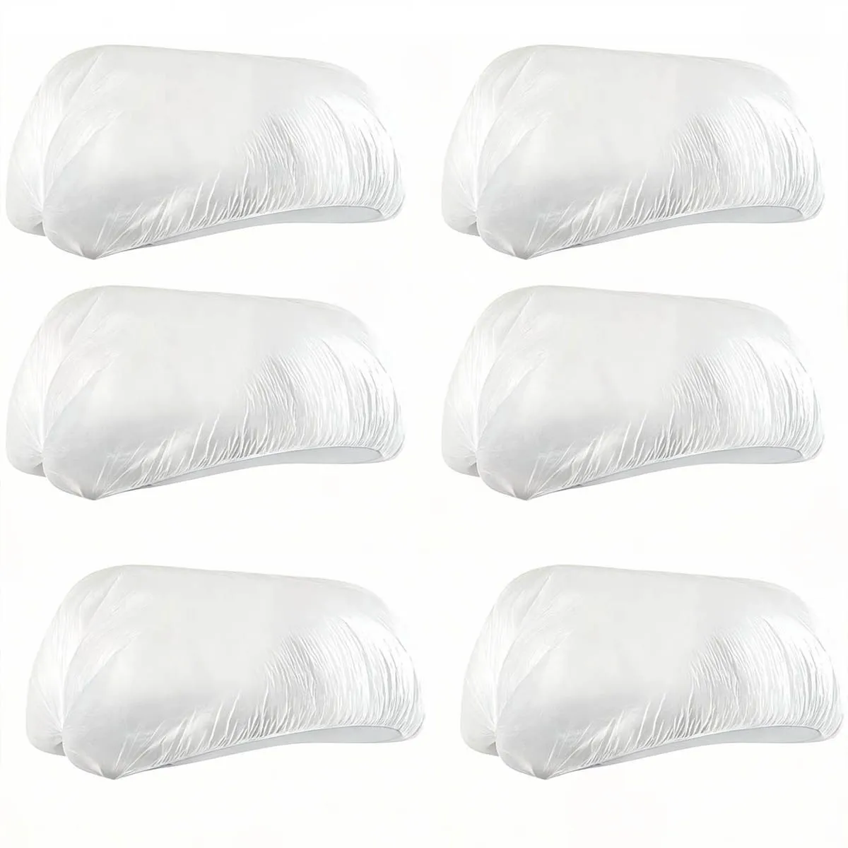 6 Pack Clear Disposable Elastic Dust Covers, Extra Large Plastic Cover