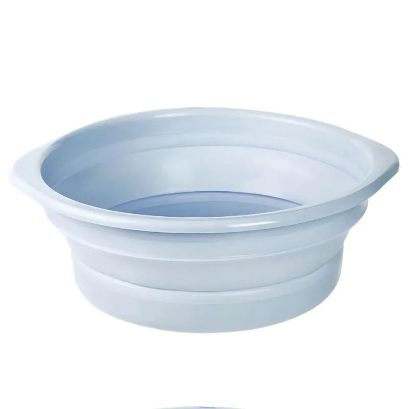 Collapsible Silicone Washing Basin - 3 Color Options - Blue