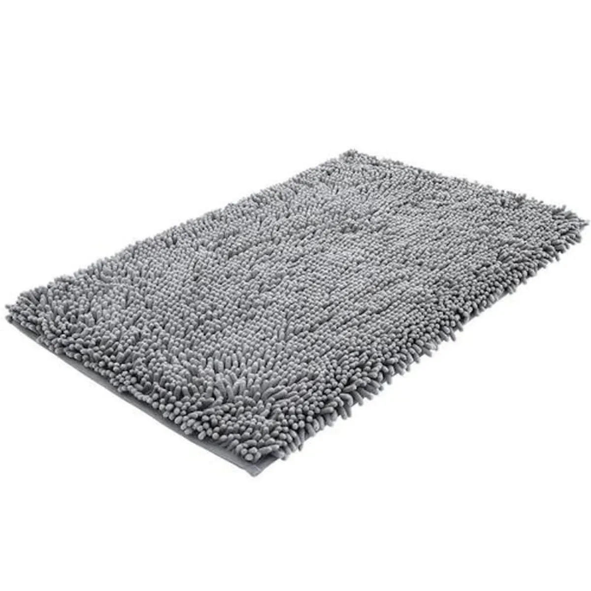Eco-Friendly Super Absorbent Non-Slip Shaggy Bath Mat - 70 x 45cm - Charcoal
