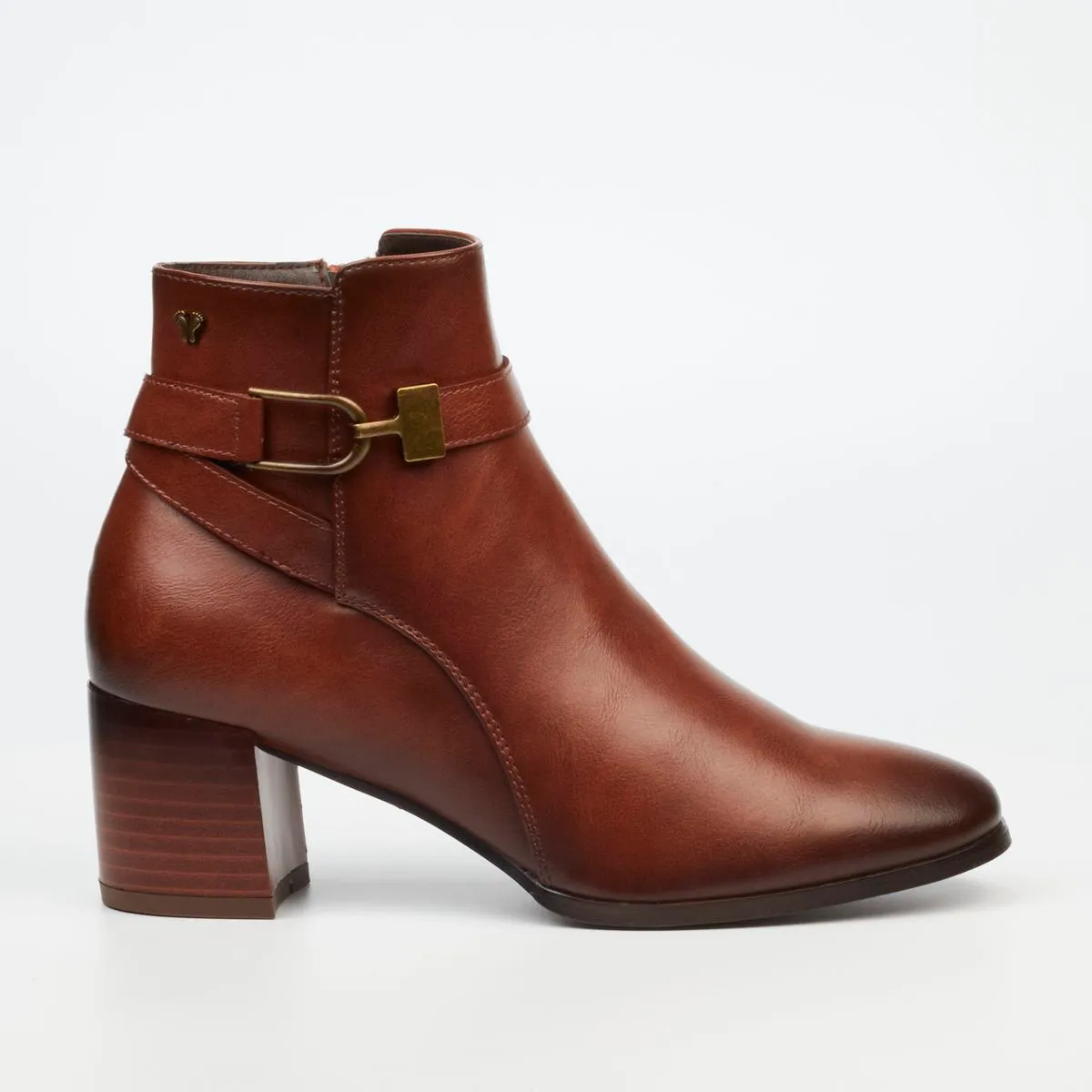 Butterfly Feet Shawna 1 Tan Women Faux Leathe Round Toe Ankle Boots