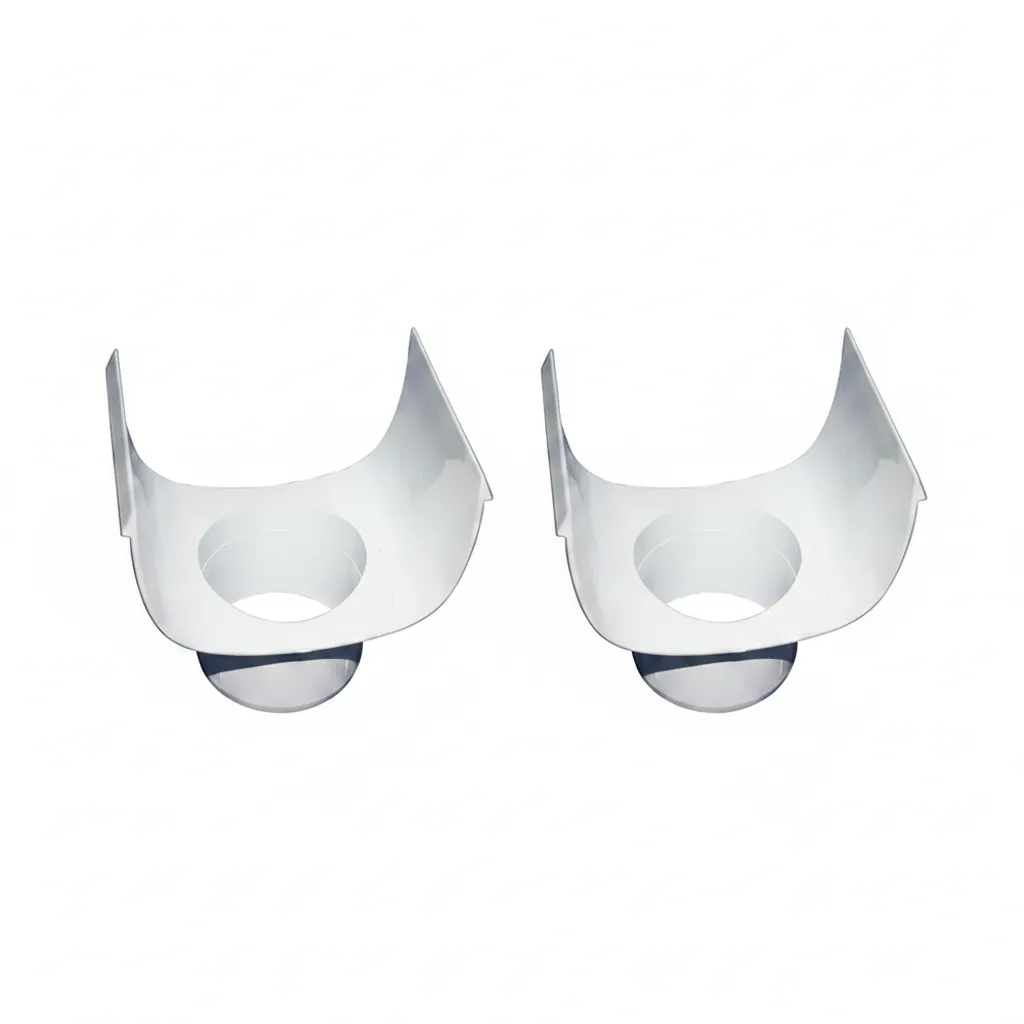 PVC D-Shape Gutter Outlet for Efficient Rainwater Drainage - 2 Pack