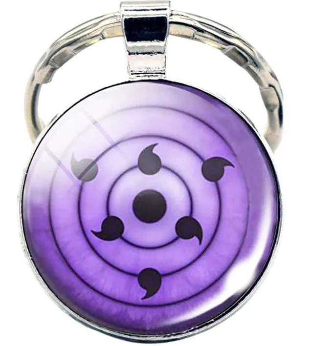 Sharingan Pendant Keychain Key Ring - Rinnegan