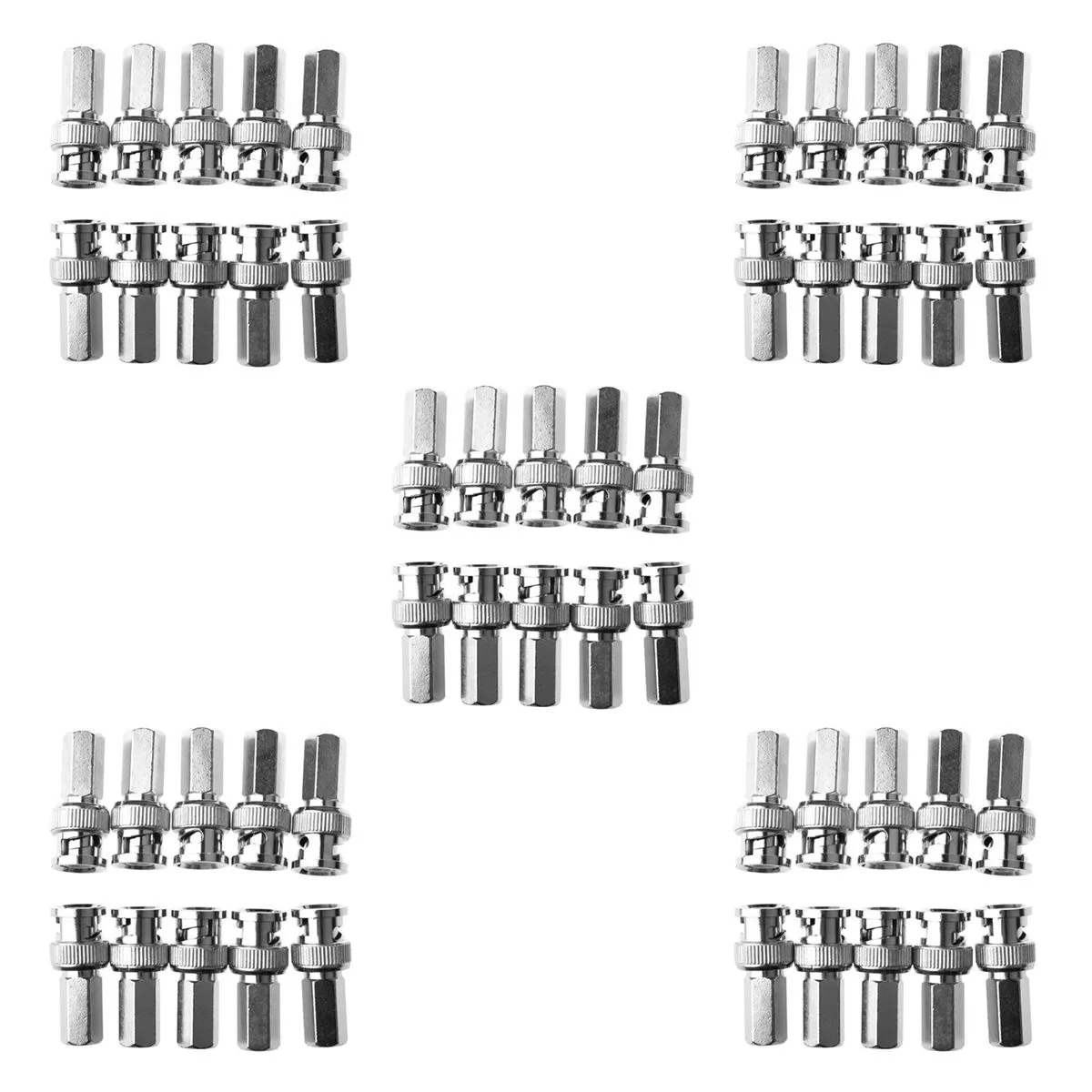 50x Twist-on BNC Male Coax Connectors CCTV RG59
