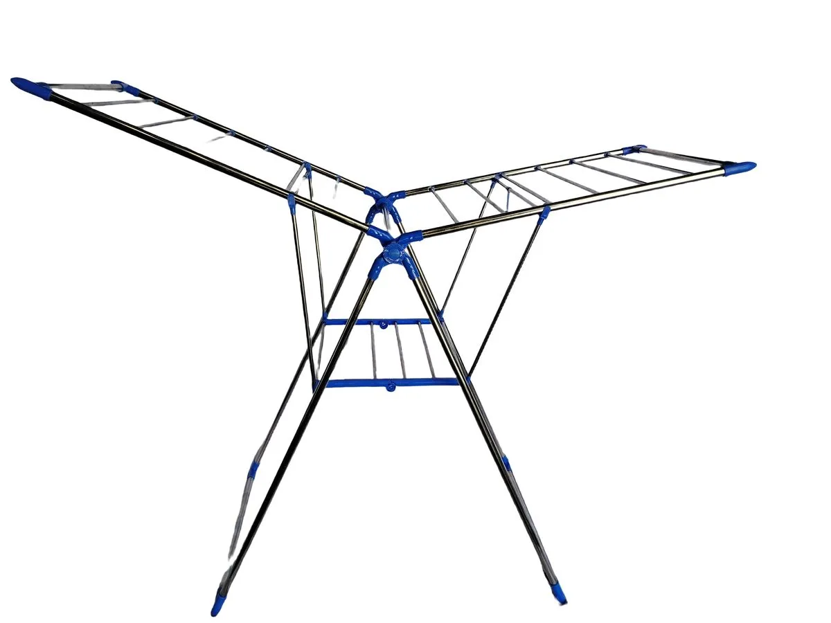 Silver Stainless steel Drying Rack Clothes Stand Foldable Dryer Outdoor