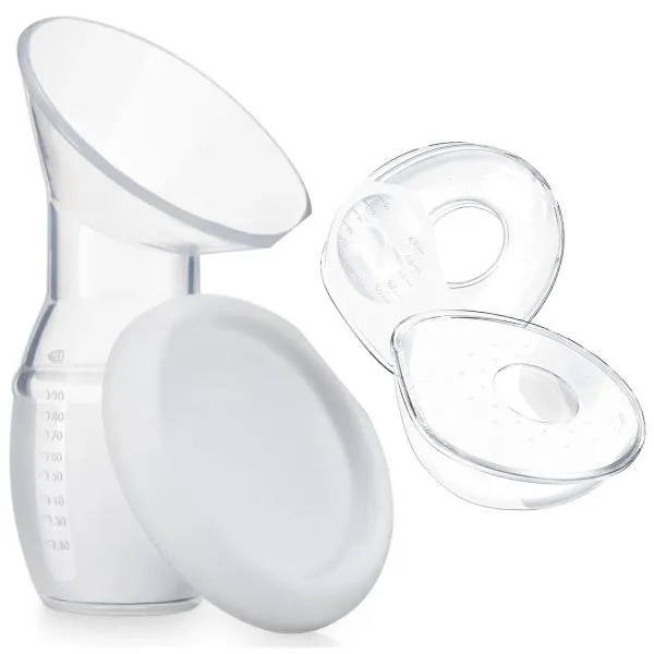 Bum Bum Baby Natural Silicone Breast Pump and Nipple Protector Shell Combo