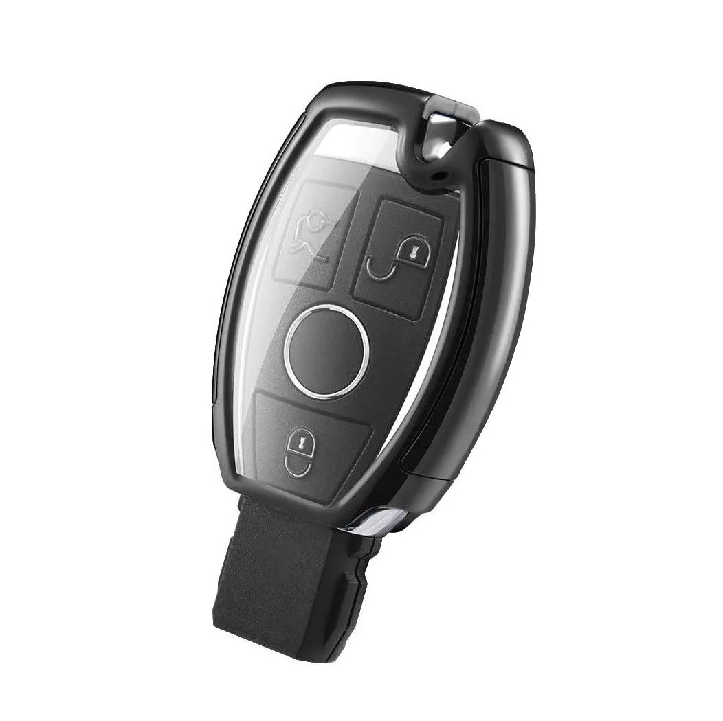 Mercedes Benz - TPU Key Cover - Clear - Black