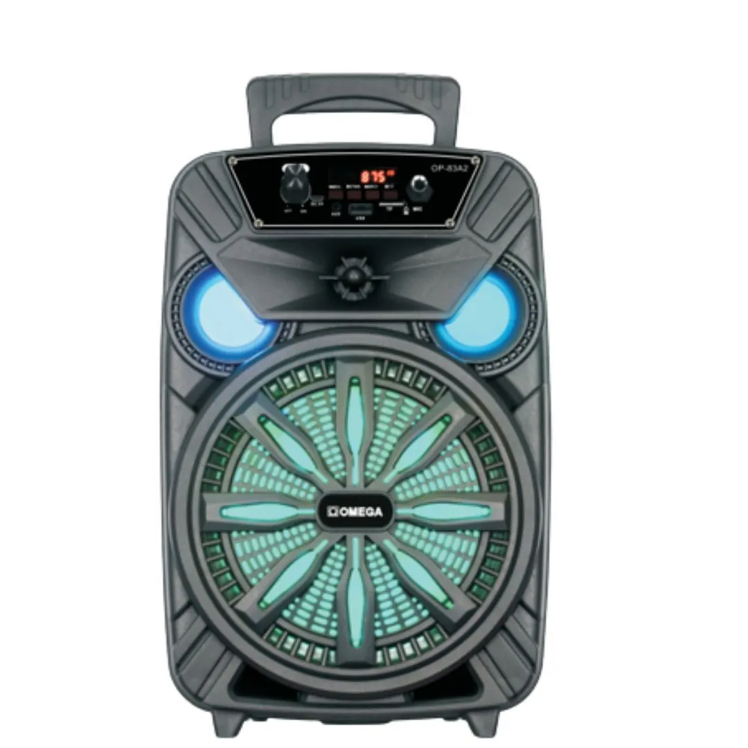 Omega 8" Aura Series Portable Karaoke Party Speaker Battery-Powered- 83A2