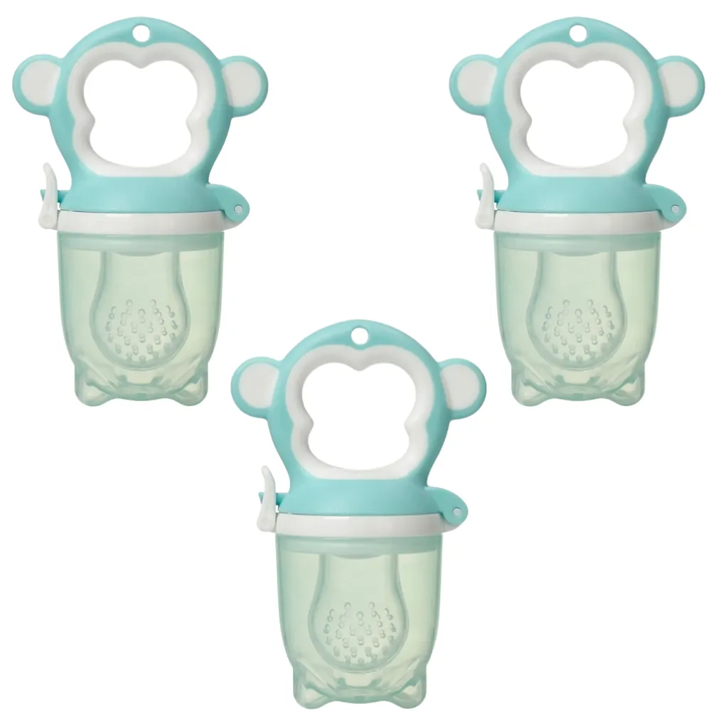 9 Piece - Large Baby Dual-Tone Handle Pacifier With Transparent Pod - Blue