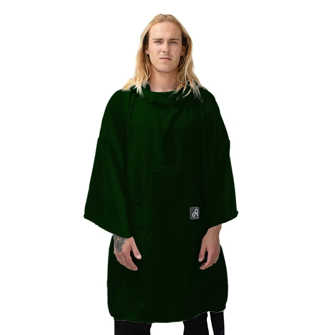 Drirobe Long Sleeve Surf Swim Poncho - Bottle Green - L