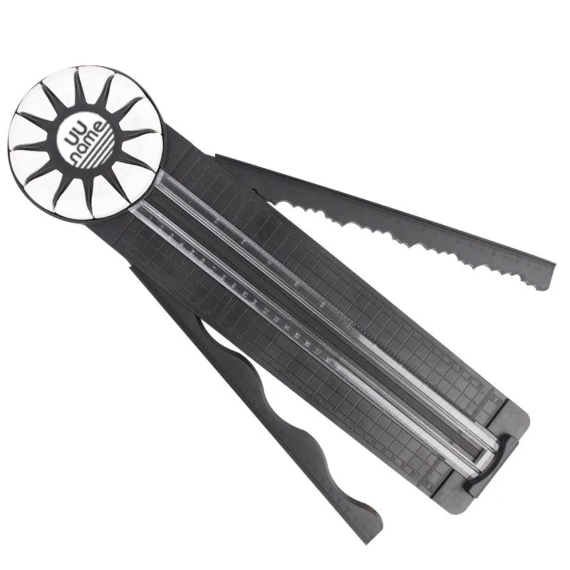 Uuname 12 in 1 Paper Trimmer Craft Edge Paper Cutter With Measurements-863 - Black, White