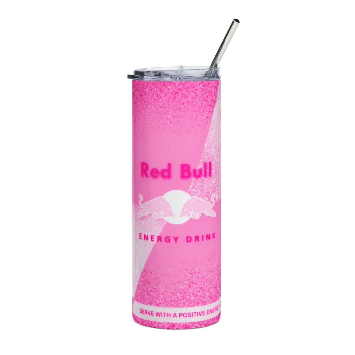 Red Bull Pink/Purple Stainless Steel Tumbler 590ml - Pink