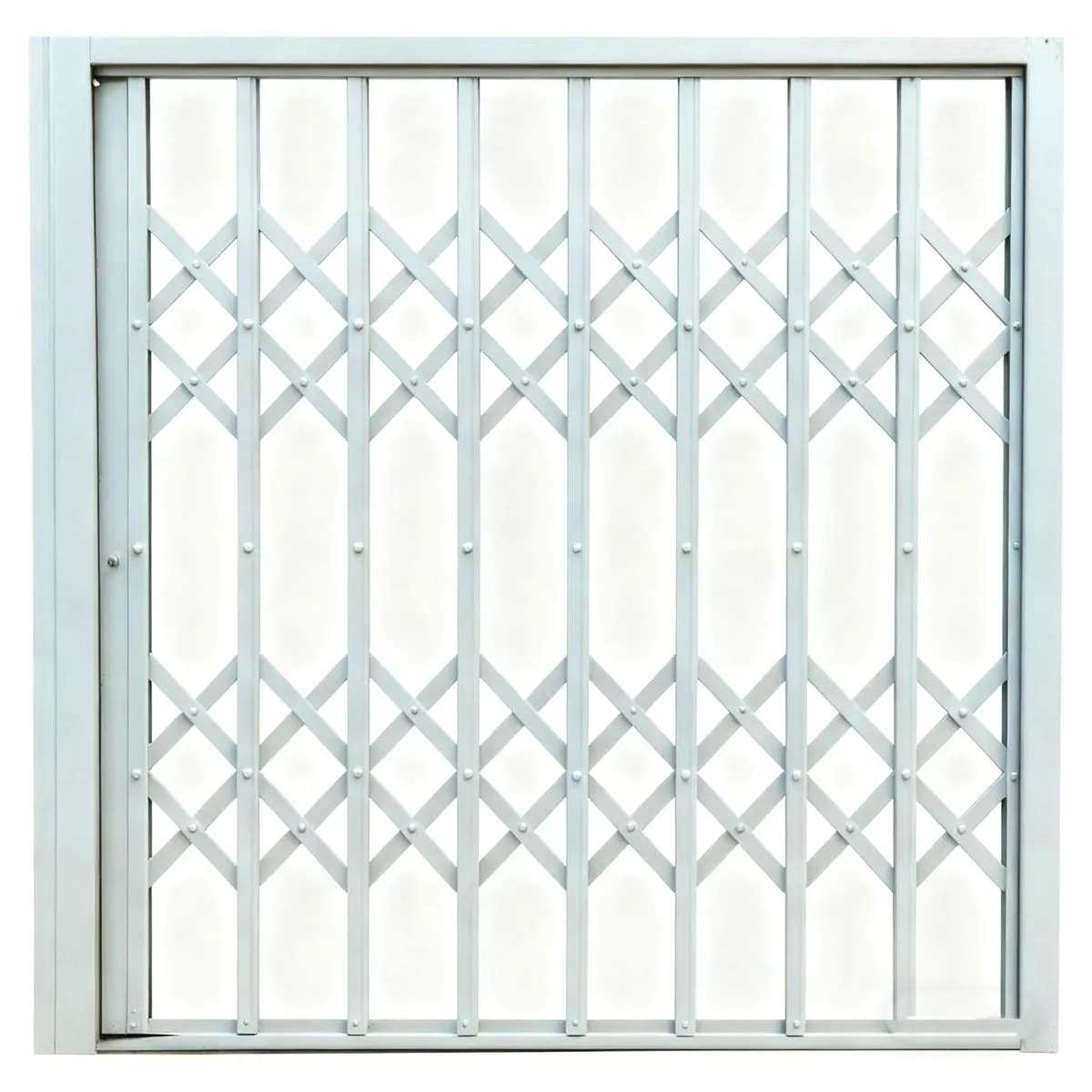 180cm Expandable Security Stainless Steel Door - White