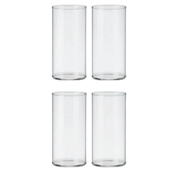 4 Pack - Slim Cylinder Kitchen Containers For Storage - Transparent