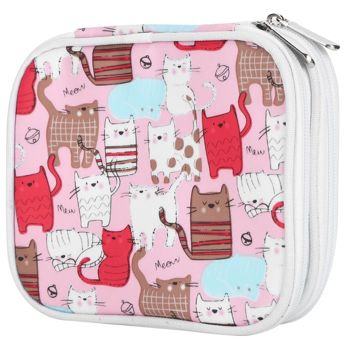 Double Layer Knitting Bag with Mesh Pockets