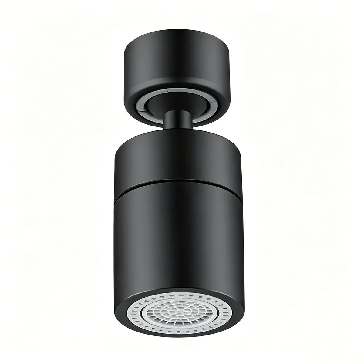 720 Rotatable Kitchen Tap Extender - 2 Spray Modes, Brass Connector - Black