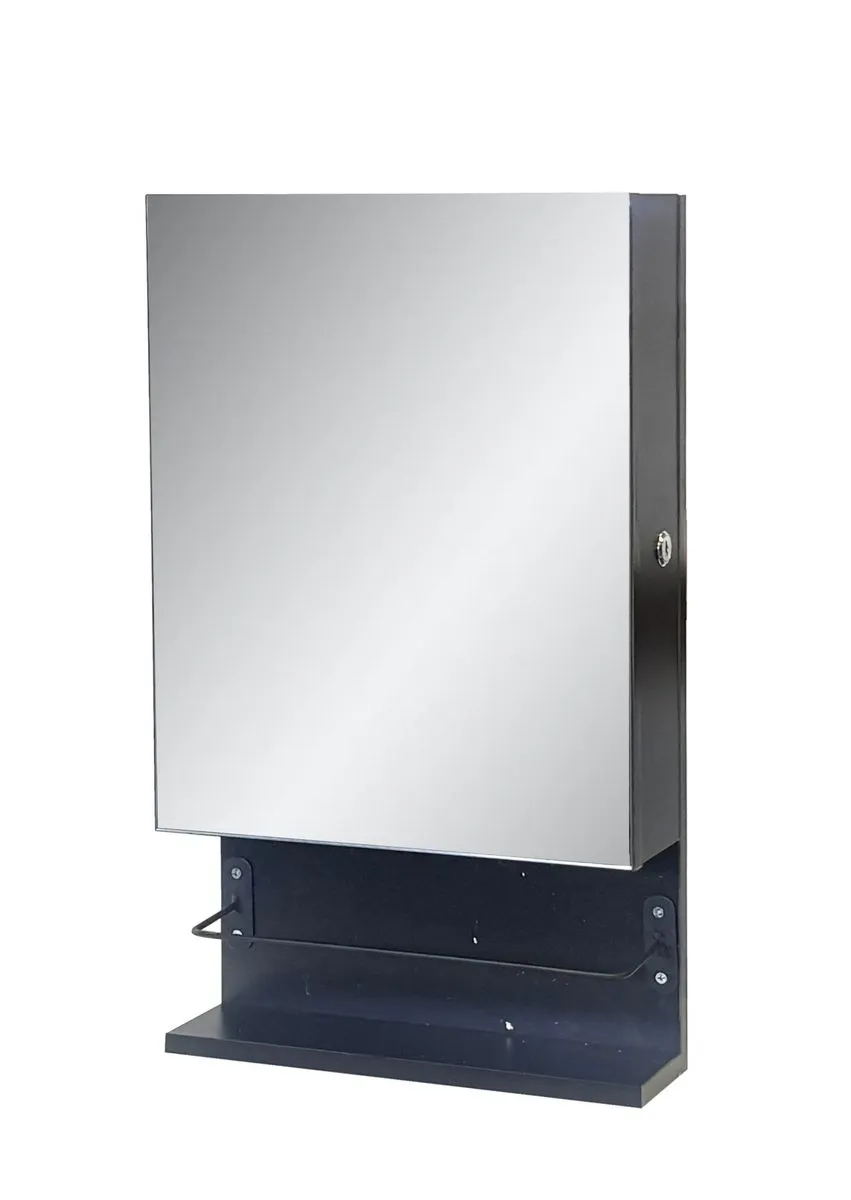 Stella Cosmetics Cabinet with LED Light - Black - Black
