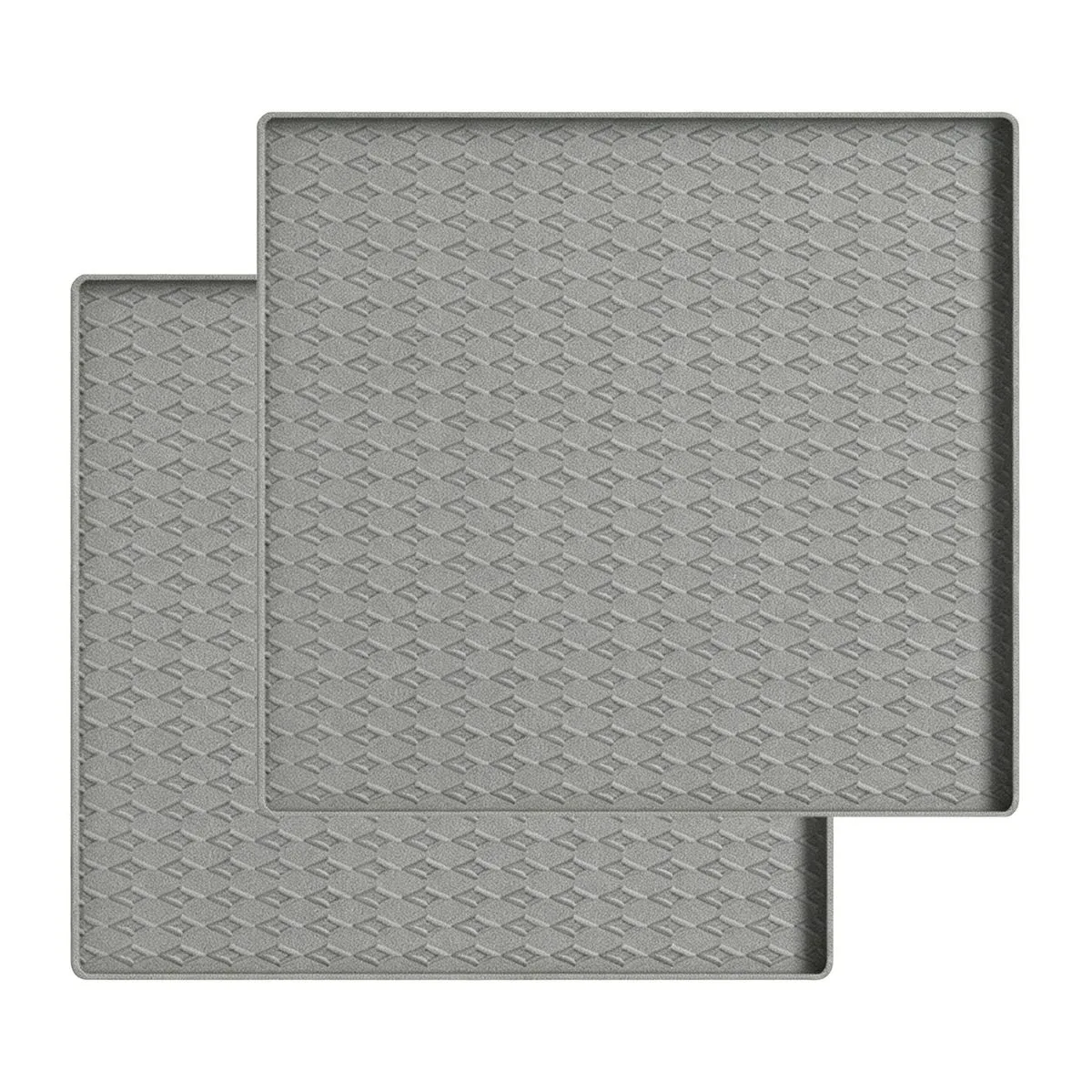 2Piece Washer and Dryer Top Protectors Silicone Grey