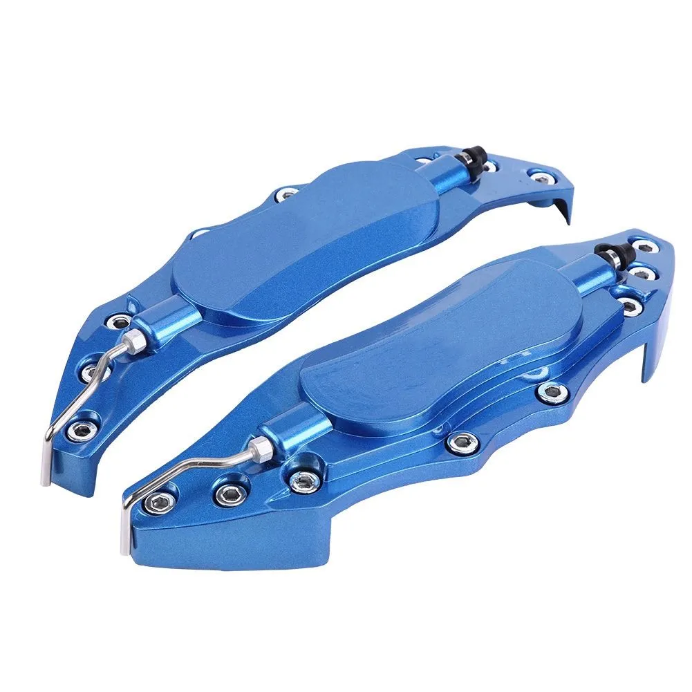Pair of Aluminum Brake Caliper Compatible with 18in-19in Wheel Hub - Blue