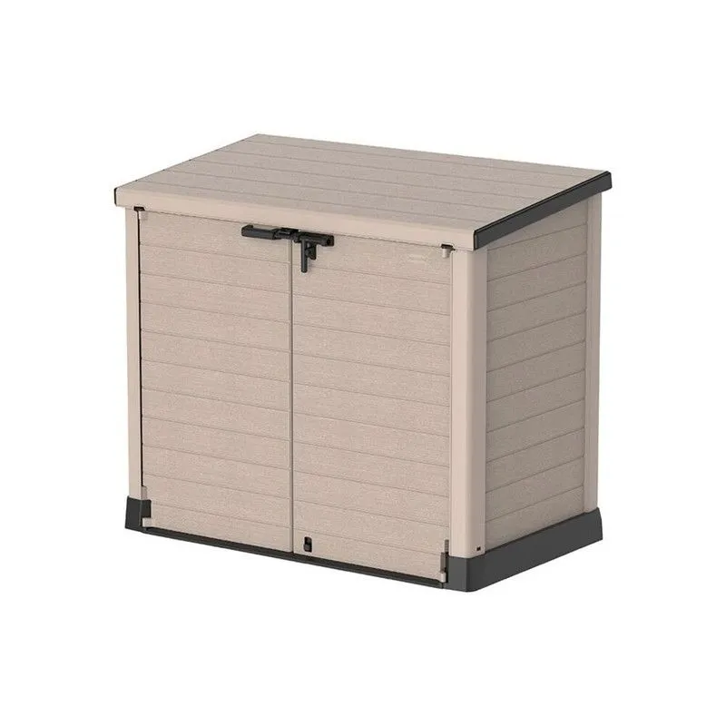 Cosmoplast Storage Shed Flat Lid Warm Taupe 1200L - 145 X 82 X 125cm