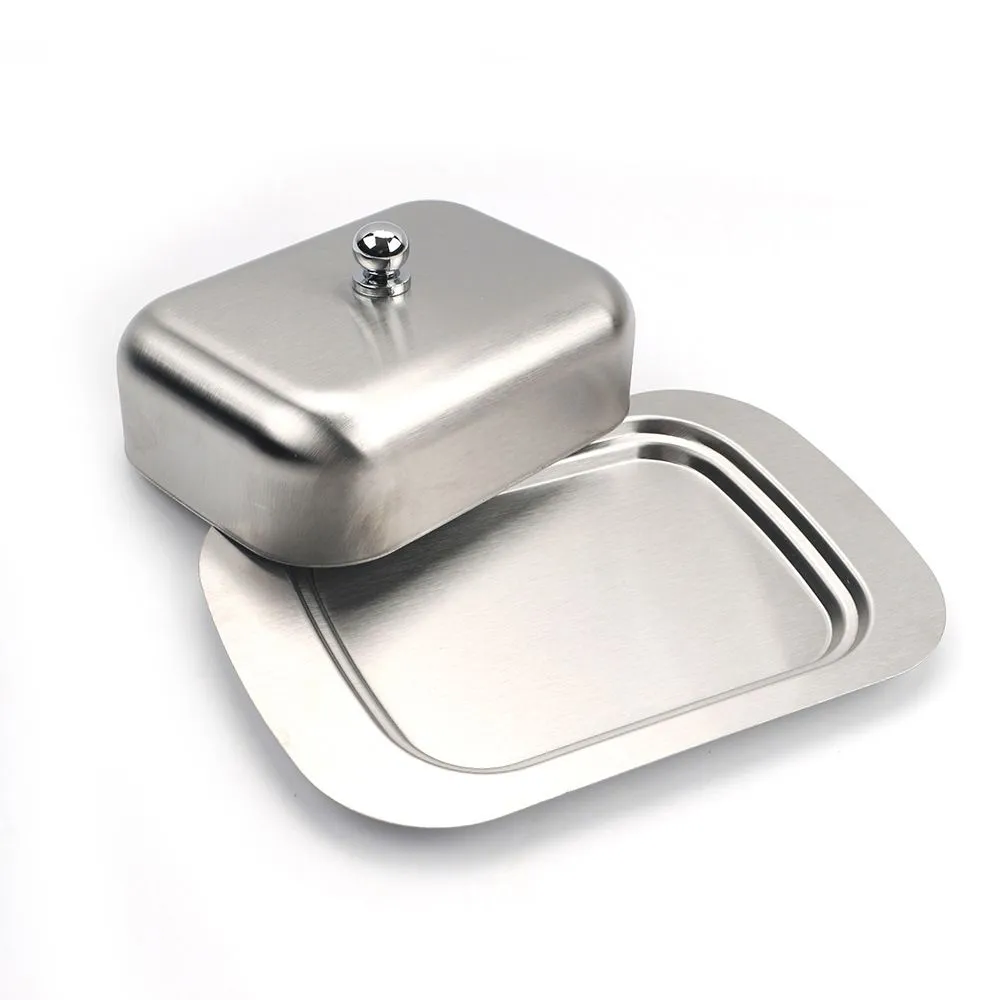 Stainless Steel Butter Dish with Lid Fridge Butter Butter