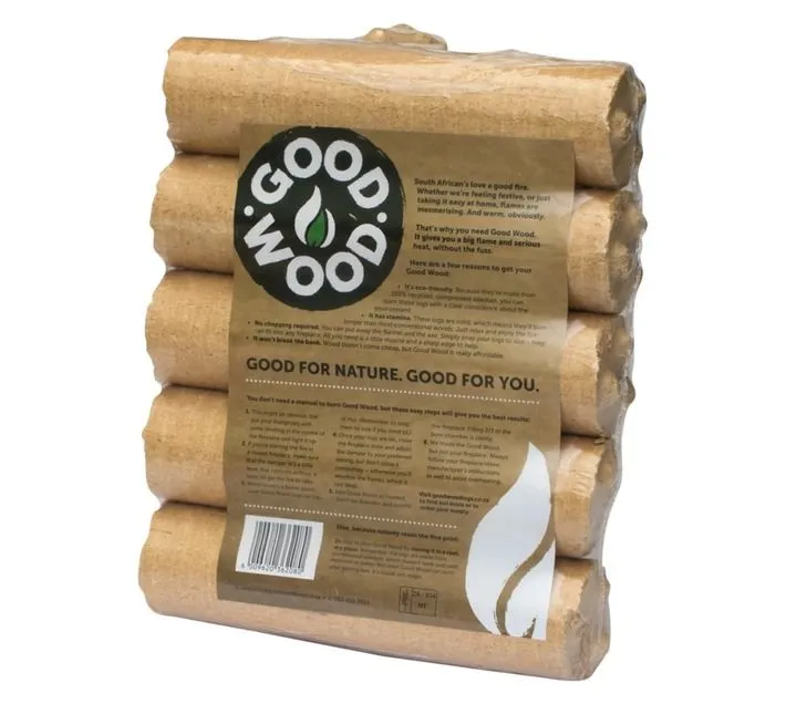 Good Wood Eco Log Firewood - Big Flame, Clean Burn, No Fuss