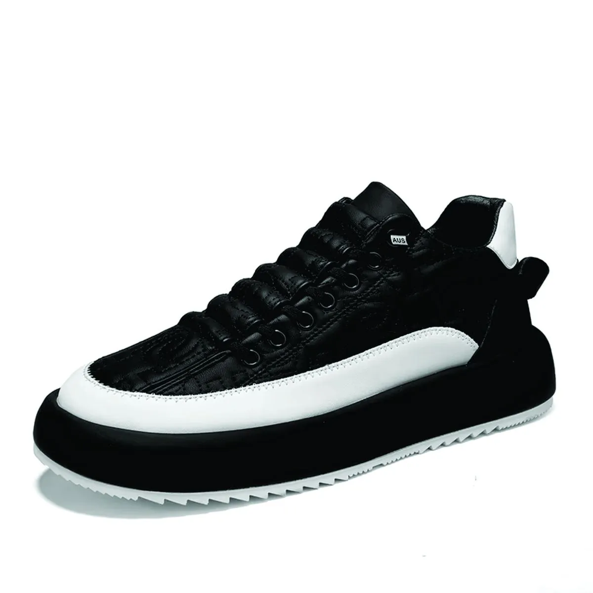 Flat Lace-Up Sneakers, Lightweight Breathable Casual Shoes-BLACK
