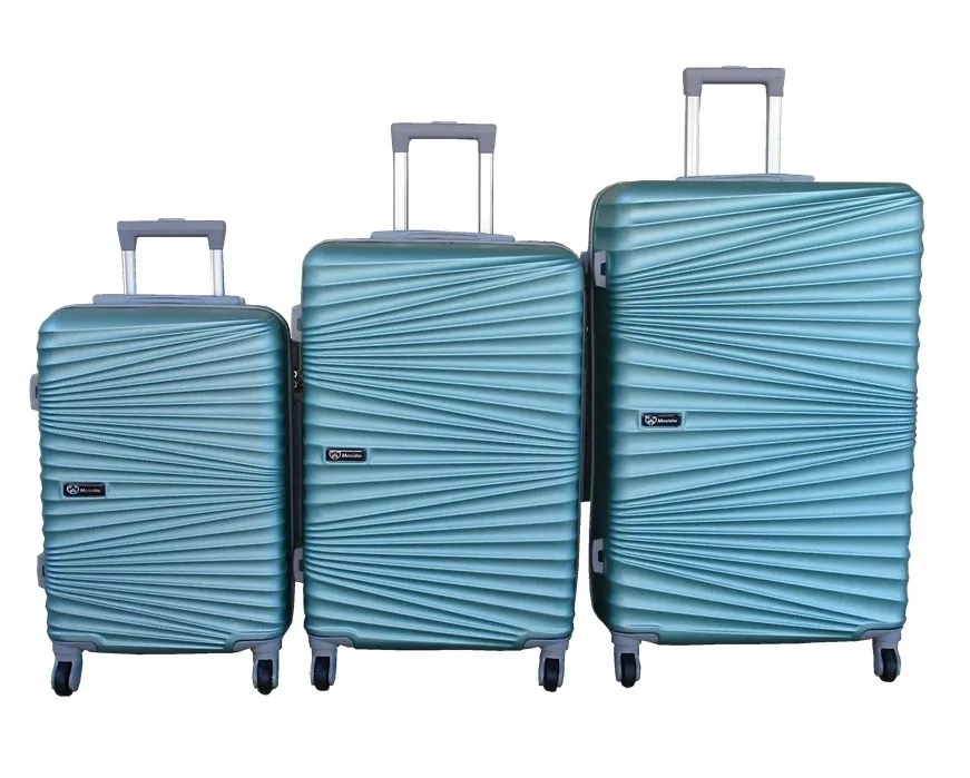 3-Piece Travel Luggage Suitcase Bag Set-Stylish, and Convenient - Green