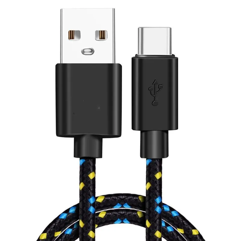 Micro USB Cable 2m Data Sync USB Charger Cable - Black