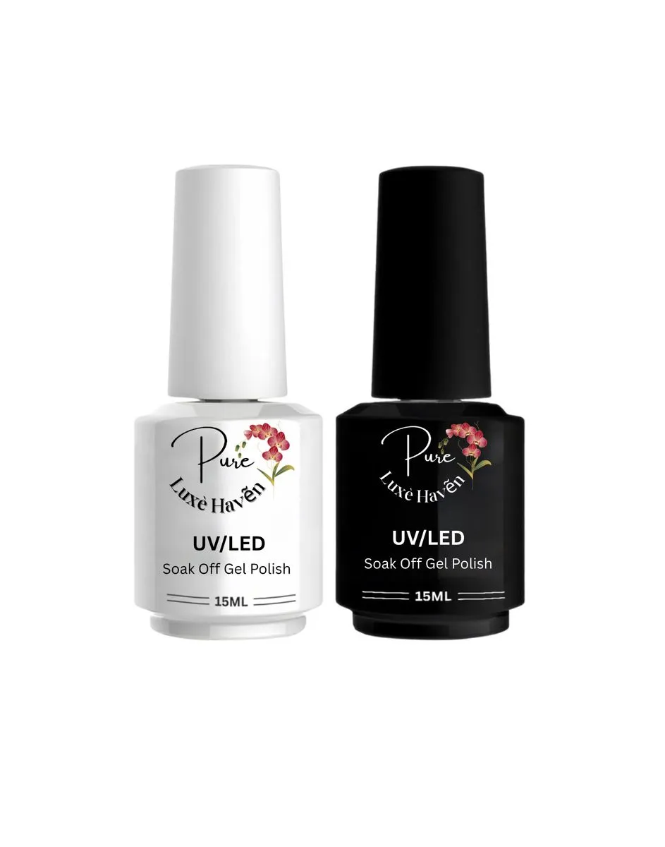 Pure Luxè Hav n UV / LED Black & White Gel Nail Polish
