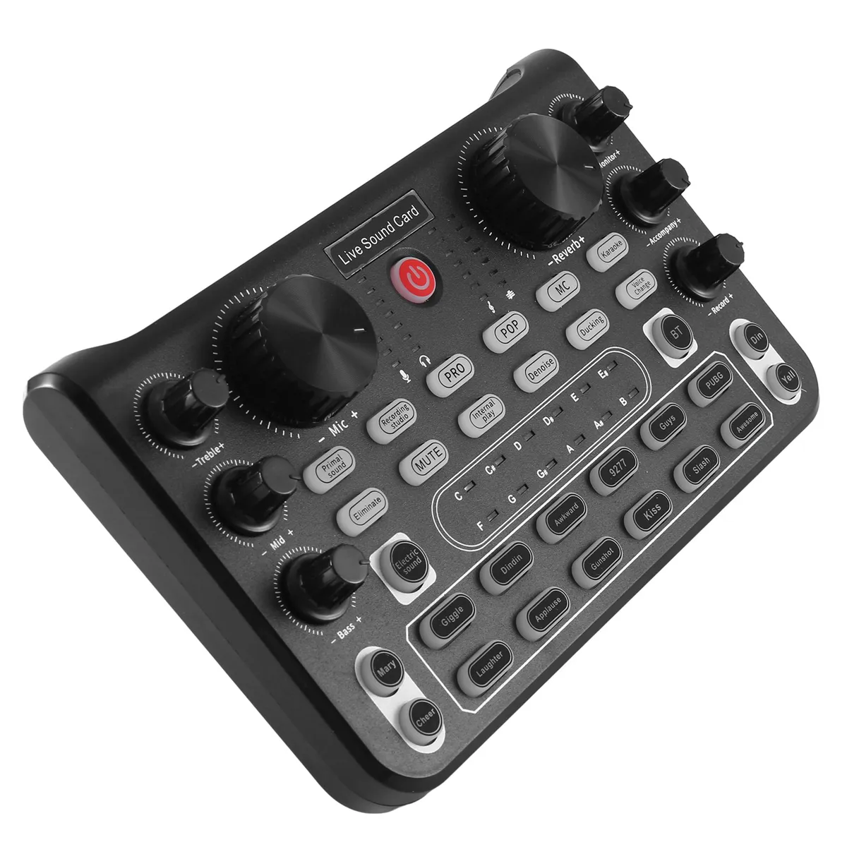 X60 English Version Convenient KTV Singing Sound Card Mixer for Live
