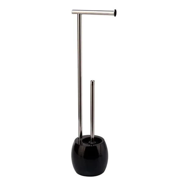Sensea Combi Toilet Brush & Roll Holder Rondo Black