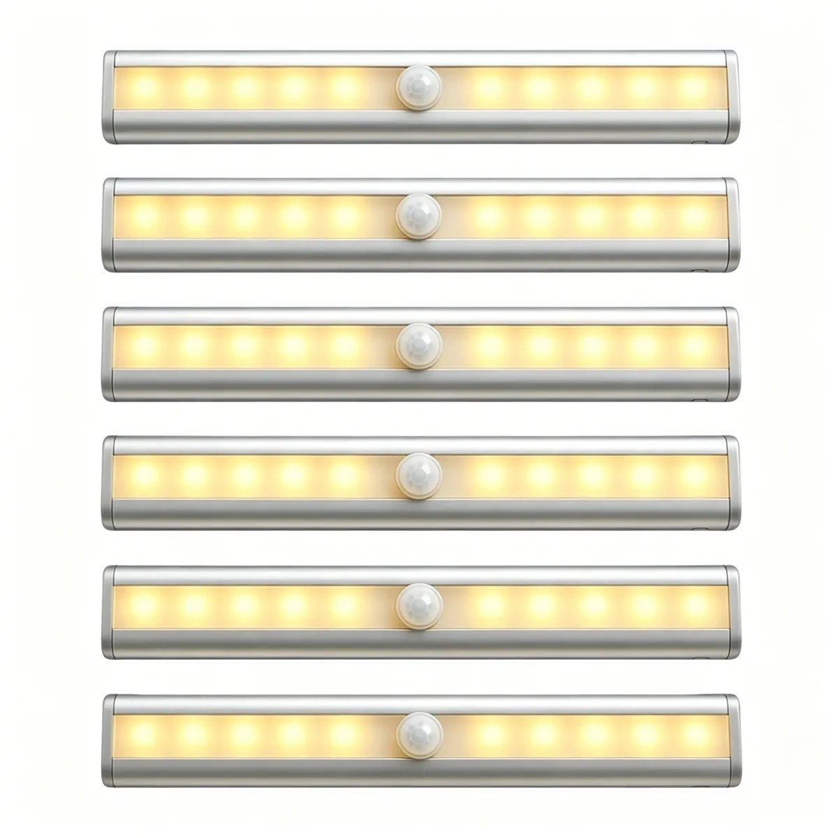 Wireless Sensor Lights - Wireless Night Lights - Warm White Light - 6-Pack