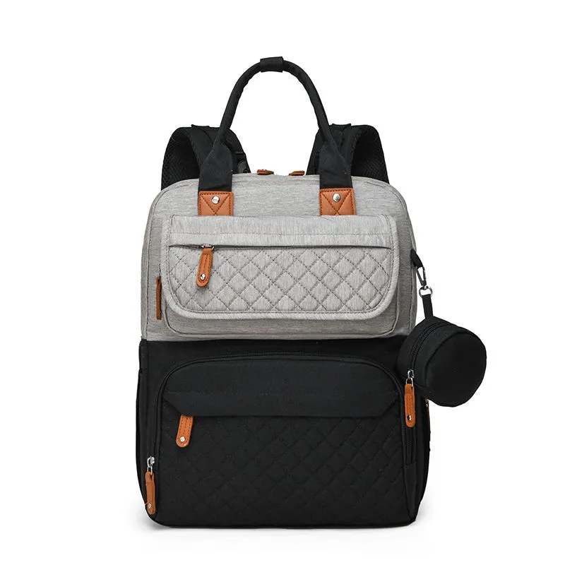 Multifunction Baby Diaper Bag or Mom Mommy and Stroller Handbag - Black