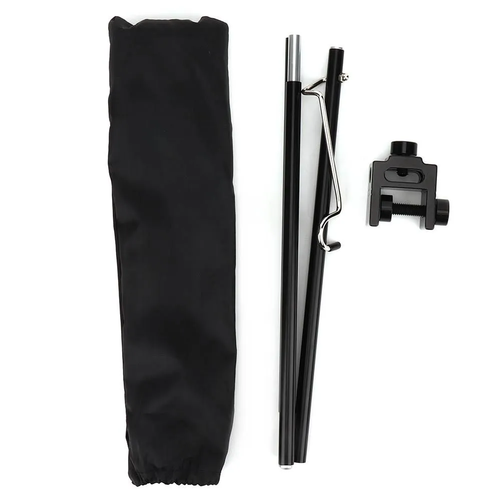 Black Portable Aluminum Alloy Folding Lamp Pole for Outdoor Camping Table