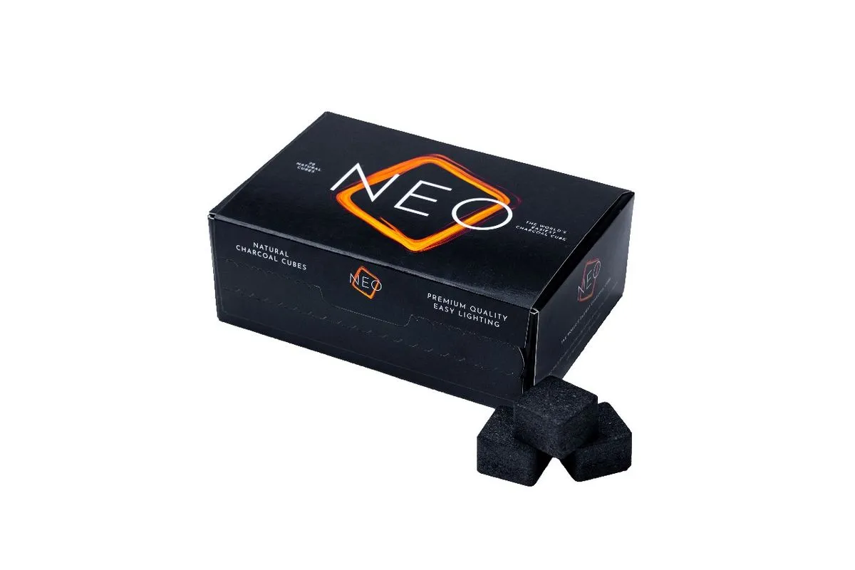 Neo Natural Shisha Coal Cubes 72pcs - World's Easiest Charcoal