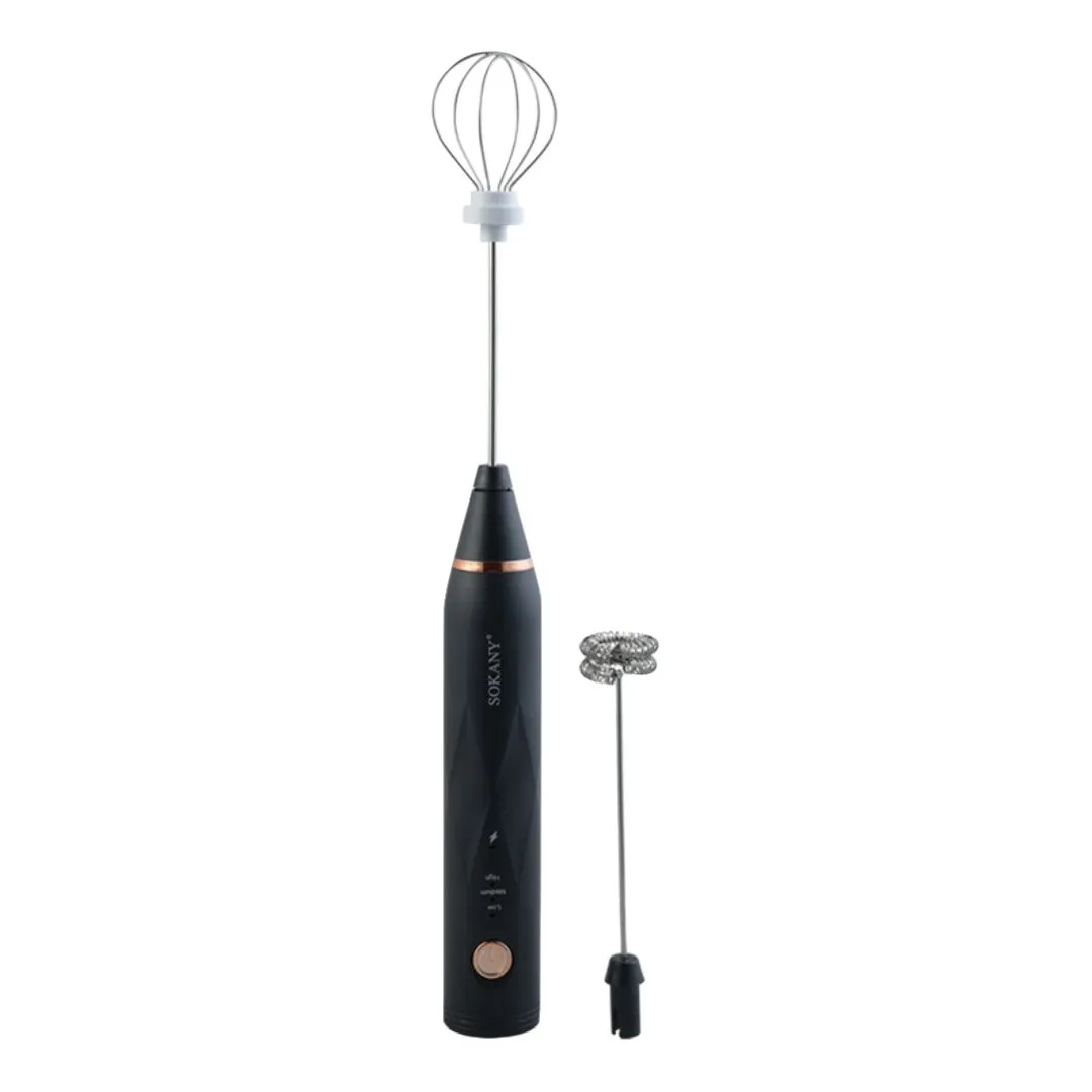 Sokany Daily Handheld Milk Frother 3 Speeds Rechargeable - Black