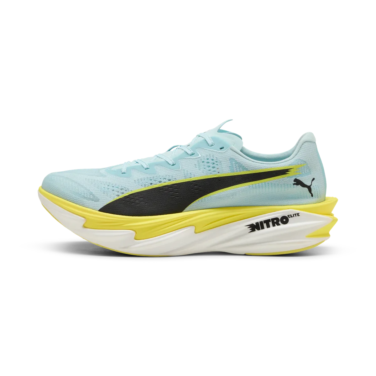 Puma Men's Deviate Nitro Elite 4 Road Running Shoes - Fresh Water/Lemon