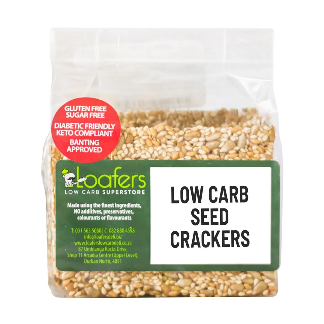 Loafers Low Carb Seed Crackers Plain - 4 Packs