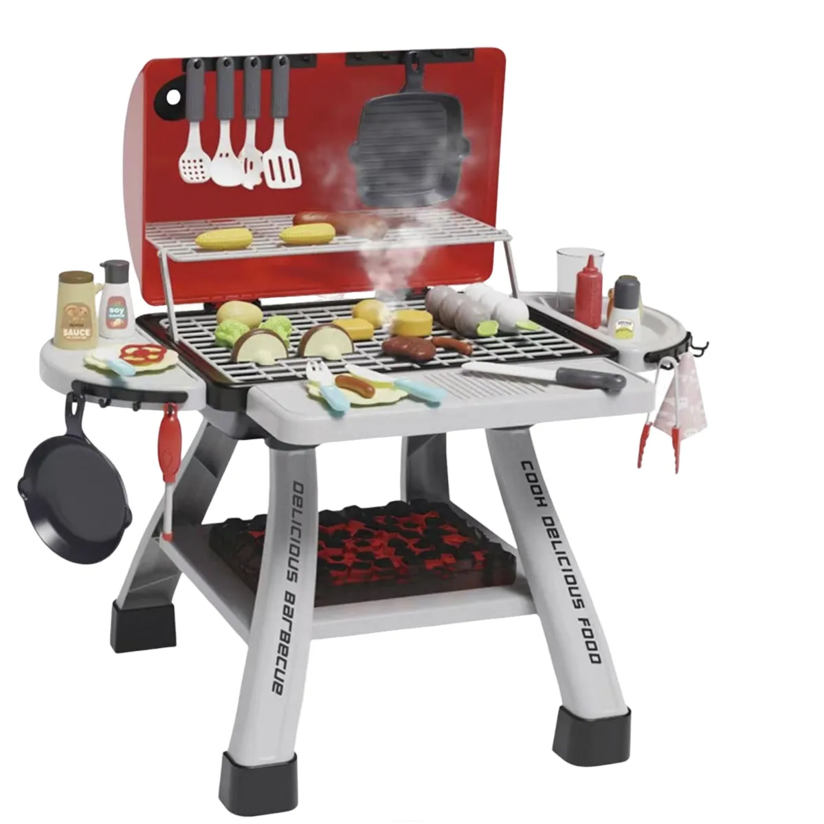 Braai BBQ Grill Pretend Playset for Kids Ages 3-8