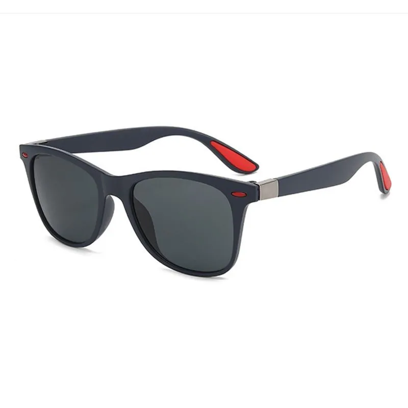 New Classic Design Sunglasses Men Women Driving Fishing Square Sun Glasses - Black