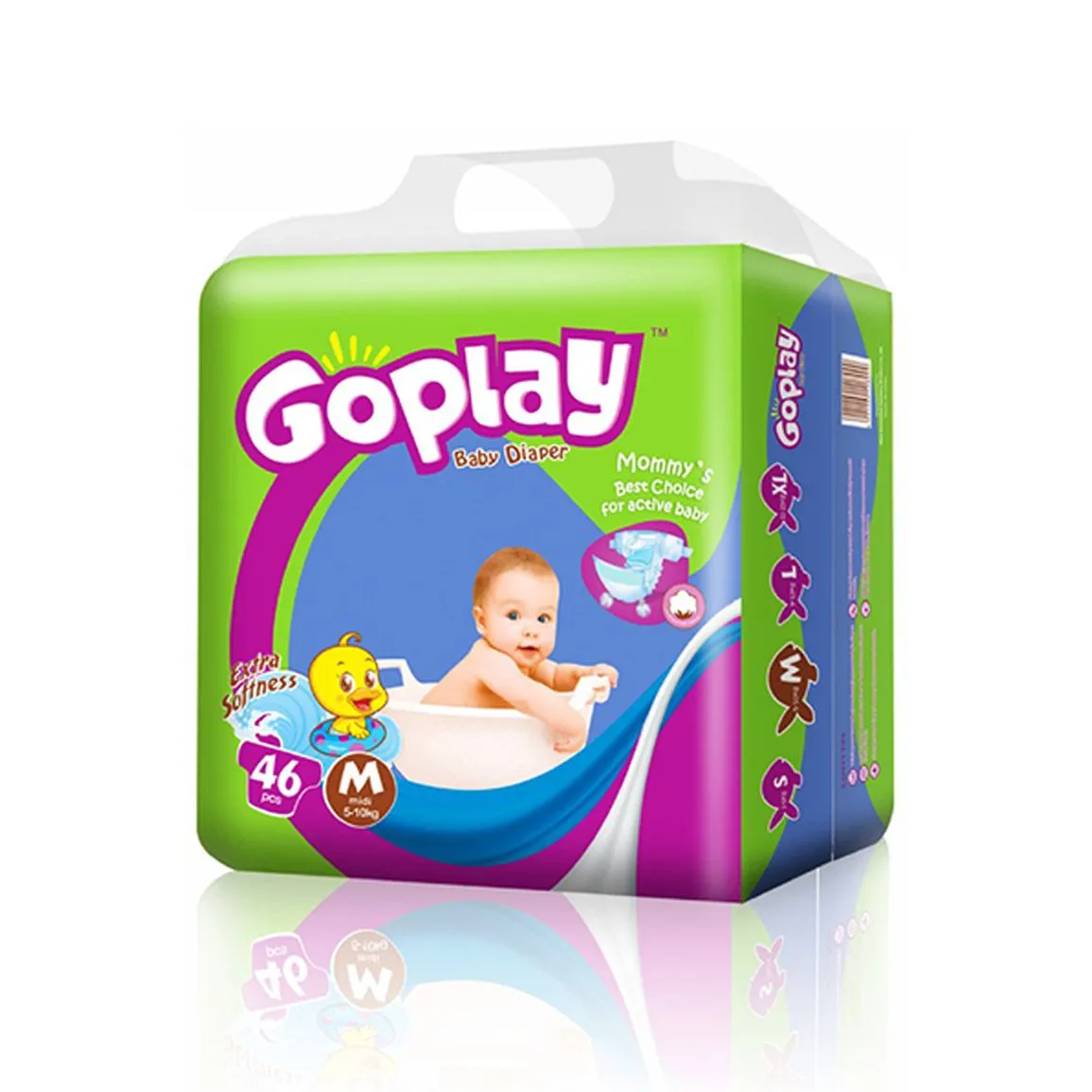 Premium Breathable Baby Diapers-12Hour Dryness & Leak-Proof Comfort-M Size