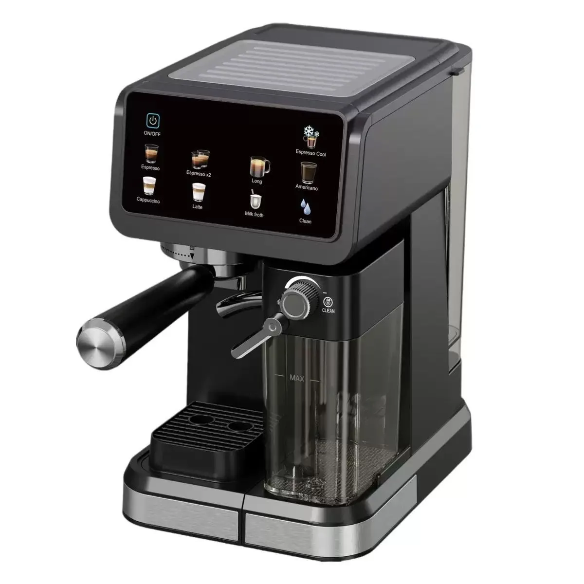 GZZT JY500 3 in 1 Semi Automatic Espresso Coffee Machine - Black