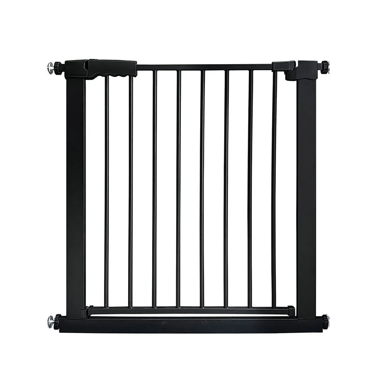 Adjustable 77 - 87cm Pet Dog Gate Barrier Automatic Lock No-Drill Safe Home - Black